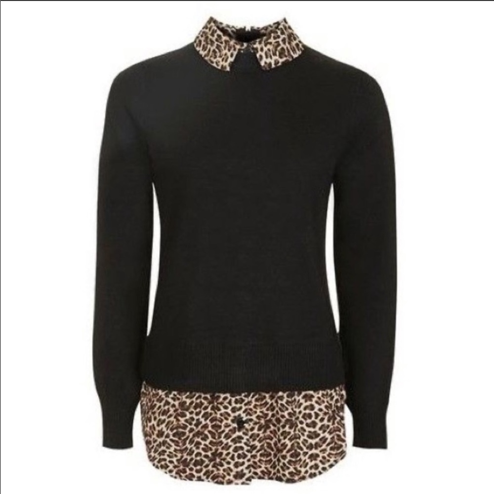 Top shop “layered” sweater and collar